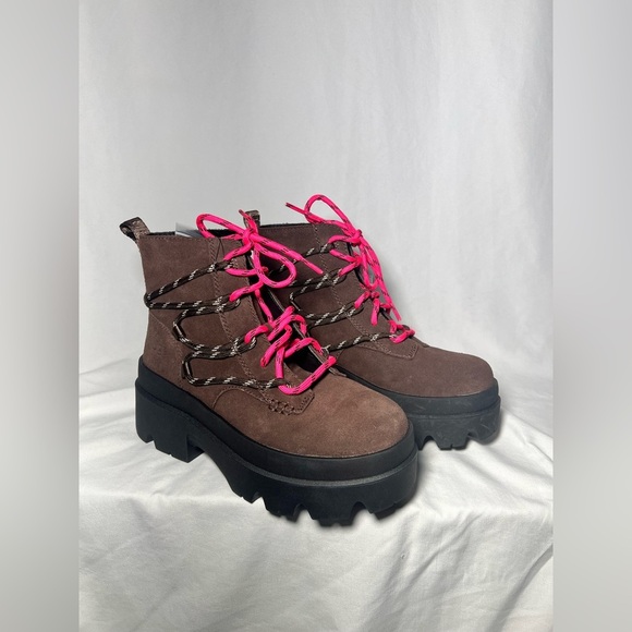 UGG Brisbane Lace Up Pink and Brown | 7 NEW - Picture 7 of 16